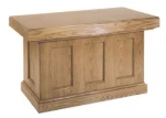 Wooden Church Altar with Recessed Panels & Enclosed Back