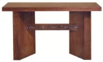 Handcrafted Sanctuary Altar Table with Grapevine Trim
