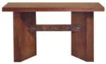 Handcrafted Sanctuary Altar Table with Grapevine Trim