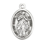 Our Lady Undoer of Knots Oval Antiqued Silver Oxidized Medal