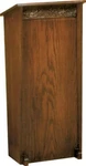 Wooden Church Lectern with Wheat & Grapevine Trim and Two Interior Shelves - 44"