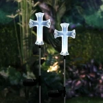 Solar Cross Garden Stake