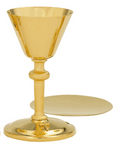 24K Gold-Plate Chalice & Scale Paten and Matching Ciborium 