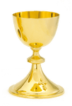 24K Gold Chalice & Scale Paten and Matching Ciborium - High Polish Finish