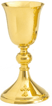 24K Gold-Plated Chalice & Scale Paten and Matching Ciborium 