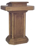Wooden Pedestal Church Pulpit with Storage Drawer – 45"