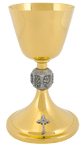 24K Gold Two-Tone Chalice with Scale Paten 