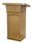 Wooden Church Lectern with Two Interior Shelves – 46"