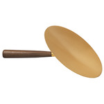 24K Gold-Plated Communion Paten with Offset Walnut Handle – 7"