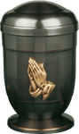 Praying Hands Copper Urn 