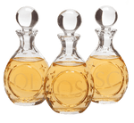 3-Piece Glass Crystal Etched Chrismal Set 