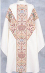 Multicolor Brocade Chasuble with Metallic Gold Accents