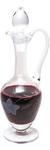 Crystal Glass Flagon with Grape and Leaf Design - 30 Ounces 