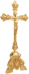 24K Gold-Plated Altar Crucifix with Ornate Detailing – 17-1/2"
