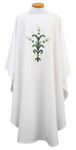 Swiss Schiffli Embroidered Easter Lily Chasuble with Stole