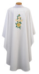 Swiss Schiffli Embroidered Floral Cross Chasuble with Stole