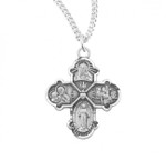 A 16" rhodium plated curb chain is included.