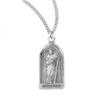 Sterling Silver Gothic St. Jude Medal - 18" Chain