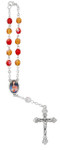 Sacred Heart Crystal Auto Rosary