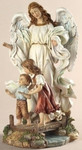 10" Classic Guardian Angel Figure. Resin/Stone Mix. Dimensions: 10"H x 7.25"W x 5.75"D 10" Classic Guardian Angel Figure. Resin/Stone Mix. Dimensions: 10"H x 7.25"W x 5.75"D