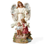 Classic Guardian Angel With Children Figure; Renaissance Collection - 10"