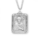 Sterling Silver Large Square St. Patrick Medal