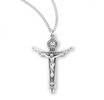 Sterling Silver or Gold-over Sterling Silver Holy Trinity Crucifix - 18" Chain