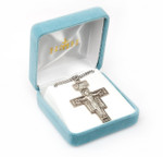 Sterling Silver Large San Damiano Crucifix Medal
