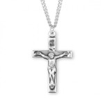 Sterling Silver Crucifix Pendant - 20" Chain