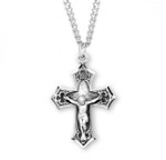 Sterling Silver Antique Finish Gothic-Style Crucifix - 24" Chain