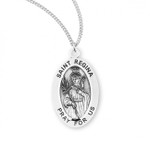Sterling Silver Oval St. Regina Medal