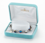 8MM Tin Cut Crystal Bead Rosary Bracelet 
