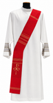 Linea Style Deacon Stole with Gold and Silk Embroidery