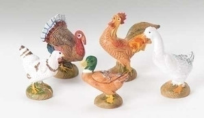 5 Piece Fontanini 5" scale Bethlehem Birds.