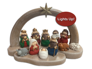 Light Up Arch Nativity,  11 piece set