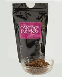 Holy Rood Guild, Cantica incense is made with natural plant materials, flower petals, and aromatic essential oils. It is richly floral and burns to a fine white ash. Made and packaged by the Trappist monks.  Available in 2 oz. or 8oz bags.
How to use:
1. Burn with charcoal. Light one charcoal disk designed for incense use and place it in a suitable holder. Wait for the charcoal to heat. Sprinkle a small amount of incense over the charcoal until you get the desired amount of smoke and scent.
2. Heat without charcoal. To release the fragrance from the incense it is sufficient to warm it. You might consider using a small essential oils burner with a tea candle, or an electric one. But simply placing it in a sunlit window or on a stove top is also enough to release the scent .