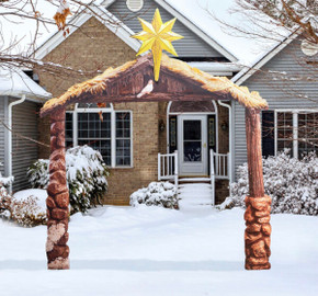 The Outdoor Nativity Stable.