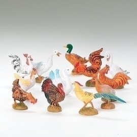 Fontanini Nativity, 5" 12pc Barnyard Birds Set