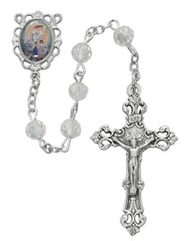 Crystal Bead Guardian Angel Rosary