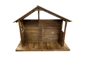 Outdoor Wood Stable for 32" & 39" Nativity Sets