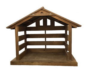 Outdoor Wood Stable for 27" Nativity 