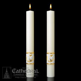 Paschal Candle-Ornamented Altar Candles Set of two 