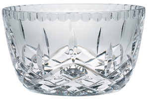 Imported crystal bowl is 3 1/2" Height and has a 6" Diameter