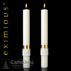 White and Gold Twelve Apostles Altar Candles