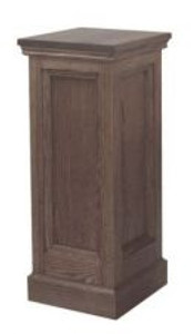 Dimensions: 36" height, 15" width, 15" depth. Brass cross and casters are available for an additional charge