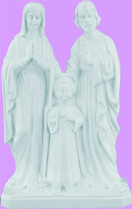 White 8" Holy Family - Each religious piece is carefully crafted and the plastics are molded in an exclusive process for years of lasting use.  Approximate size

 