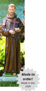 St. Francis Outdoor Cement Garden Statue - 32"
