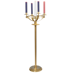 Church Advent Floor Wreath & Paschal Candle Stand