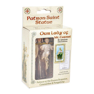 Our Lady of Mount Carmel Hand Painted Resin Statue - 4"