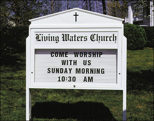 Church Sign-Colonial